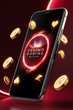 Smartphone met casino-app