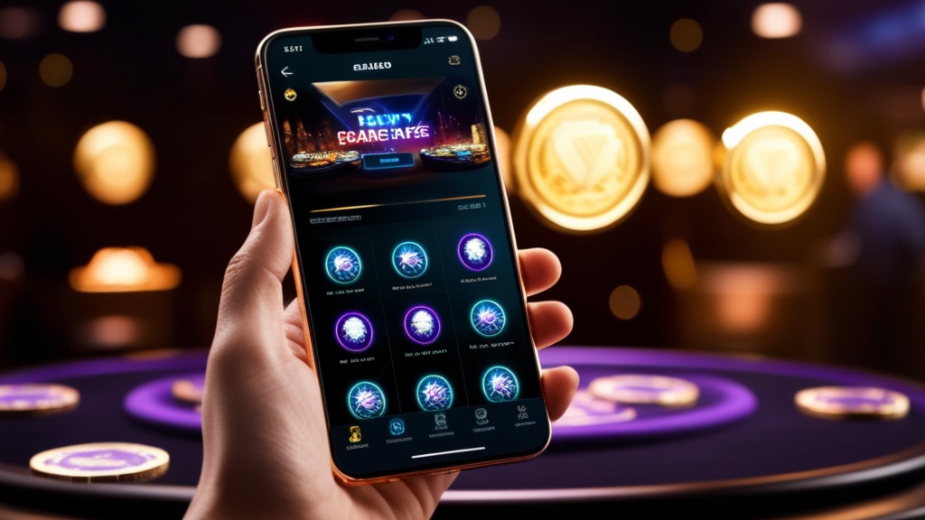 Mobiele casino-interface op smartphone met snelle en overzichtelijke spelkeuze