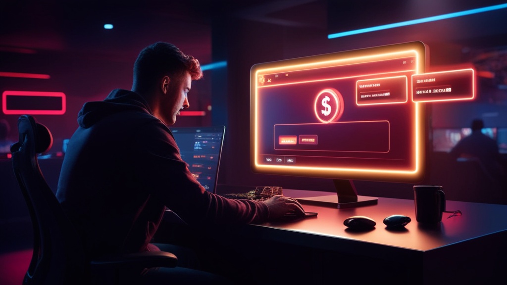 Casino-supportscène met uitbetalingsproblemen en een chatvenster op het scherm